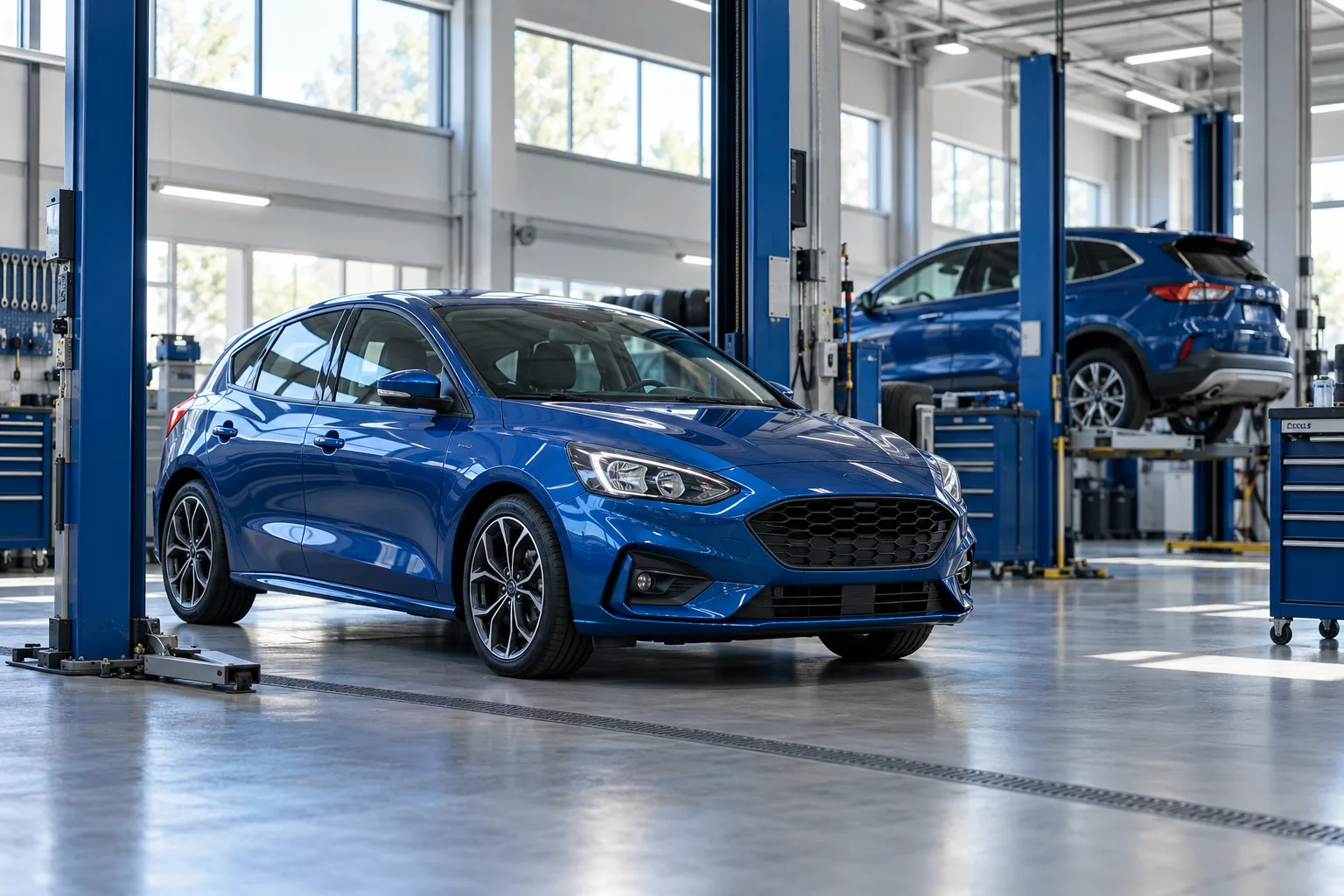 Автомобиль Ford в специализированном техцентре